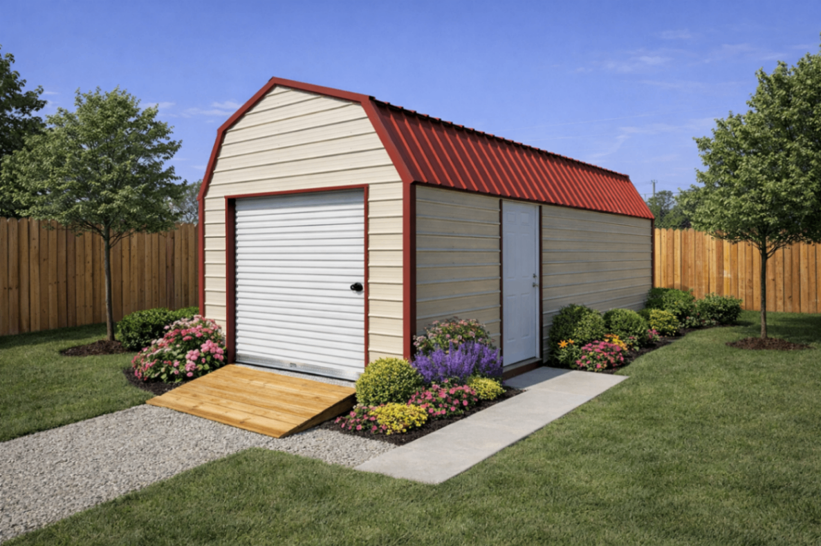 Pro Lofted Barn Garage Metal Series